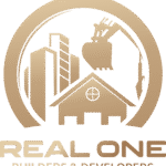Real One Buildesr & Developers Golden Logo